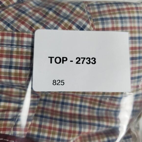 Old Navy Men’s Medium Plaid Button Up Long Sleeve Shirt Red Blue Yellow 100% Cot - Picture 7 of 7